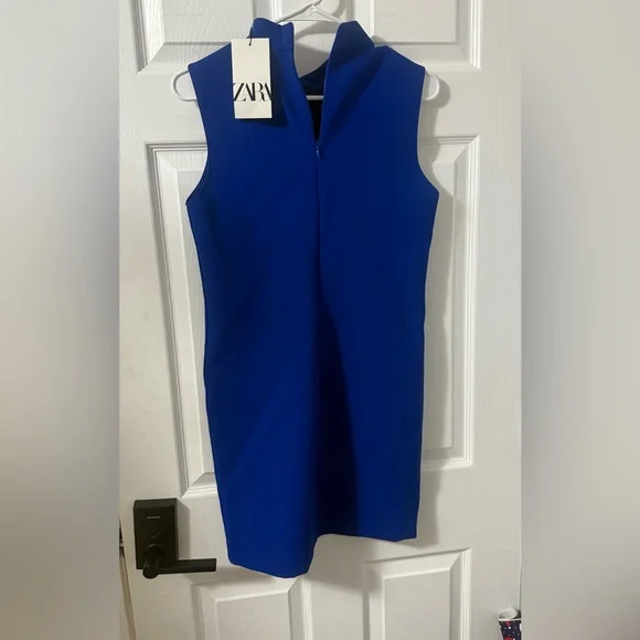 Zara Vibrant Blue Mini Dress - Picture 3 of 4